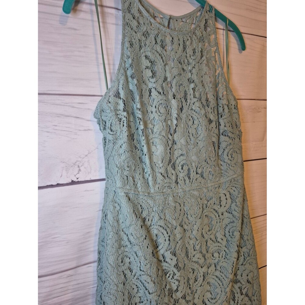 J. Crew Pamela Dress,  Leavers Lace, Shale Green Size 6 - Picture 3 of 13